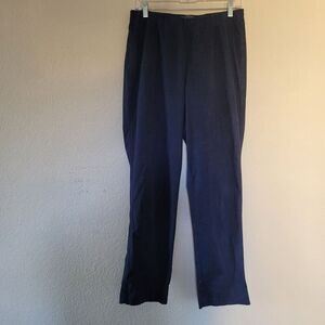 Oska Womens Trouser Pants Size 2 Black Printed Pull On High Rise Straight Leg